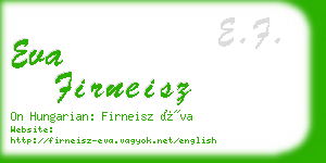 eva firneisz business card